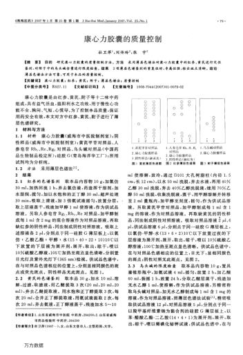 康心力膠囊的質量控制
